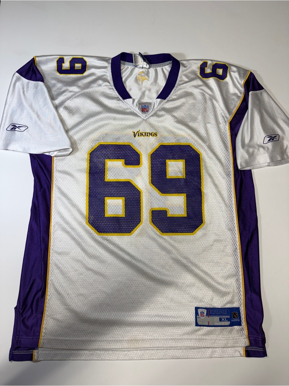 Reebok‎ White Purple Gold NFL Vikings Jersey